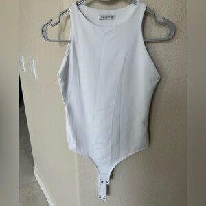 White high neck bodysuit SMALL